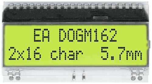 DISPLAY VISIONS 7-Segment-Anzeige Gelb-Grün 5.57mm 3.3 V, 5V Ziffernanzahl: 2 EADOGM162E-A von DISPLAY VISIONS