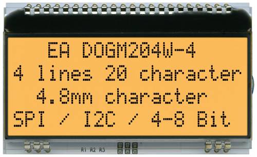 DISPLAY VISIONS 7-Segment-Anzeige Weiß 4.80mm 3.3 V, 5V Ziffernanzahl: 4 EADOGM204W-A von DISPLAY VISIONS