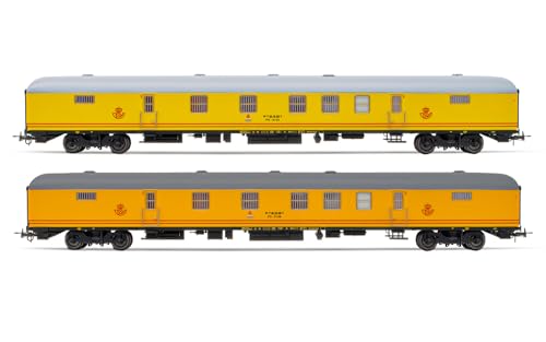 Electrotren HE4021 RENFE, 2-teiliges Set DGCT-3100 Postwagen mit 160 km/h Drehgestellen, gelbe Lackierung, Ep; iV Rollmaterial – Reisezugwagen von Electrotren