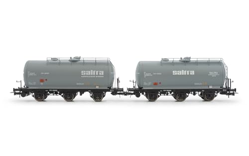 Electrotren HE6051 RENFE, 2-teiliges Set 3-achsiger Kesselwagen, Saltra-Lackierung, Ep; iV Rollmaterial – Waggons von Electrotren