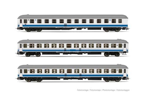 RENFE Set Estrella Picasso, 3-teilig, 2 x 11600-Liegewagen und 1 x 7100-Schlafwagen, Lackierung Largo Recorrido, Periode V von Electrotren