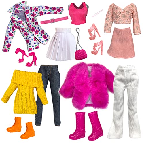 Eledoll Clothes Deluxe Fashion Pack Four Seasons for 29.2-30.5 cm Fashion Doll Autumn Autumn Winter Clothes von Eledoll