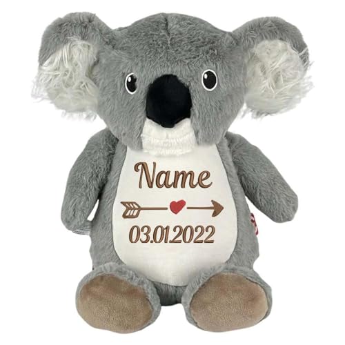 Elefantasie Personalisiertes Stofftier Koala Kuscheltier Bestickt Plüschtier zur Geburt Stickmotiv Pfeil von Elefantasie