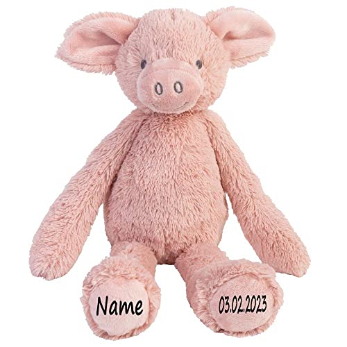 Elefantasie Schwein Stofftier mit Name und Geburtsdatum personalisiert Kuscheltier Schweinchen Elefantasie Schwein Stofftier mit Name und Geburtsdatum personalisiert Kuscheltier Schweinchen von Elefantasie
