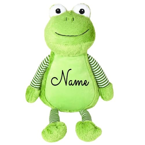 Elefantasie Stofftier Frosch grün mit Name personalisiert Kuscheltier für Kinder Flauschiges Plüschtier 40cm Motiv Name Elefantasie Stofftier Frosch grün mit Name personalisiert Kuscheltier für Kinder Flauschiges Plüschtier 40cm Motiv Name von Elefantasie
