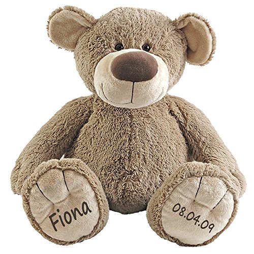 Elefantasie Stofftier Teddy Bär Geschenk mit Namen und Geburtsdatum personalisiert 30cm von Elefantasie