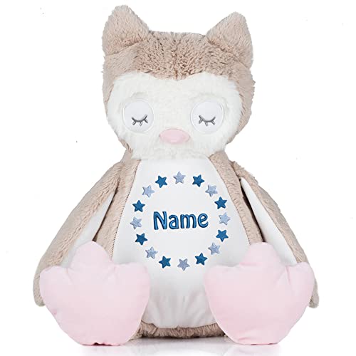 Stofftier mit Name Bestickt Kuscheltier Eule personalisiert Sternkreis von Elefantasie