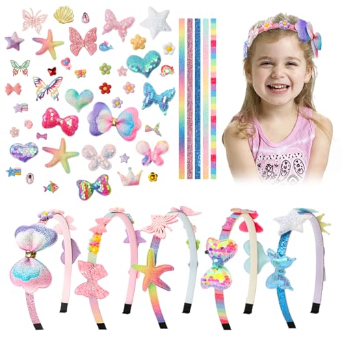 DIY Haarschmuck Set Blumenkranz Haare für Mädchen Elekin Haar-Making Kit Einschulung Mädchen Kreativ Set & Präsent Kindergeburtstag Präsent Mädchen 5 Jahre Bastelset Mädchen 5-12 Jahre von Elekin