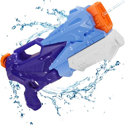 Wasserpistole Spielzeug, Wasserspritzpistole 770ML mit 10 Meter Großer Reichweite Spritzpistolen für Outdoor Kinder und Erwachsene Strandpool Wasserspielzeug (Blau) von Elektheim