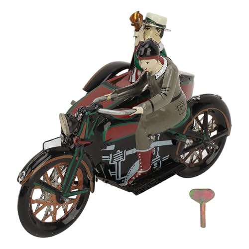Elelif 3-rädriges Motorrad-Aufziehspielzeug, nostalgisches Thema, personalisierte Ornamente, kreative Geschenke, Blechspielzeug im Vintage-Stil zum Sammeln für Jungen und Mädchen von Elelif