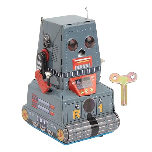 Elelif Aufziehbares Roboter-Spielzeug, klassisches Retro-Uhrwerk aus Weißblech, Vintage-Aufzieh-Blechspielzeug, Fotografie-Requisiten-Dekoration für die Sammlung, Weihnachten, von Elelif