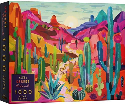 Elena Essex Puzzle 1000 Teile - Desert Hideout/Puzzle für Erwachsene/Puzzle Schwer/Puzzle 1000 / Cool Kaktus Amerikanisch NationalParks Puzzle/Puzzlegröße 70 x 50 cm von Elena Essex