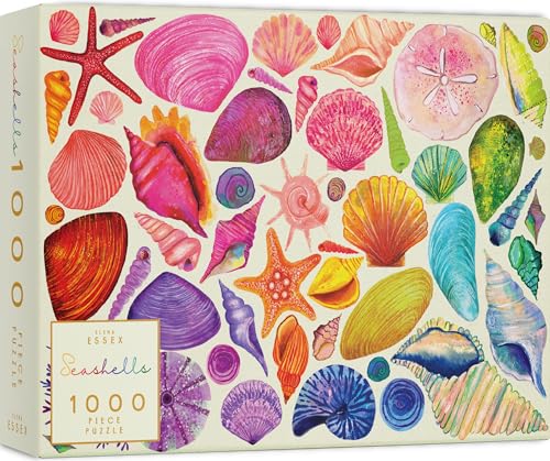 Elena Essex Puzzle 1000 Teile - Sea Shells, Puzzle für Erwachsene, Puzzel 1000 Teile Erwachsene, Buntes Strand Ozean Muschel, Größe 70 x 50 cm von Elena Essex