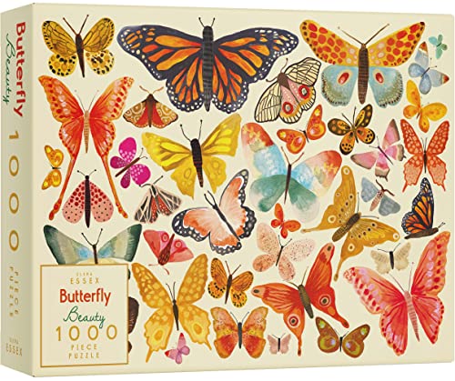 Elena Essex Puzzle 1000 Teile - Butterfly Beauty/Puzzle Erwachsene/Puzzel/Puzzle 1000 / Bunte Schmetterlinge Tierwelt Natur Puzzle/puzzlegröße 70 x 50 cm von Elena Essex