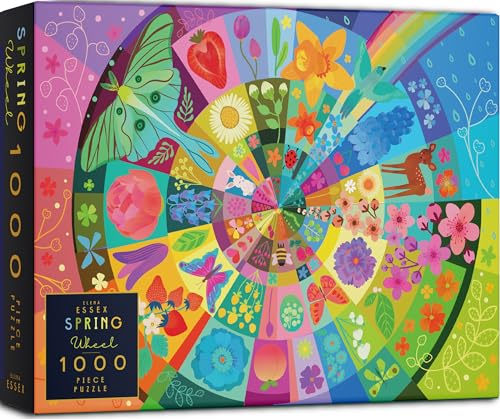 Elena Essex Puzzle - Spring Wheel, Puzzle für Erwachsene,1000 Teile, Puzzel Erwachsene Anspruchsvoll, Cooles Frühlings Sommer Blumen, Größe 70 x 50 cm von Elena Essex