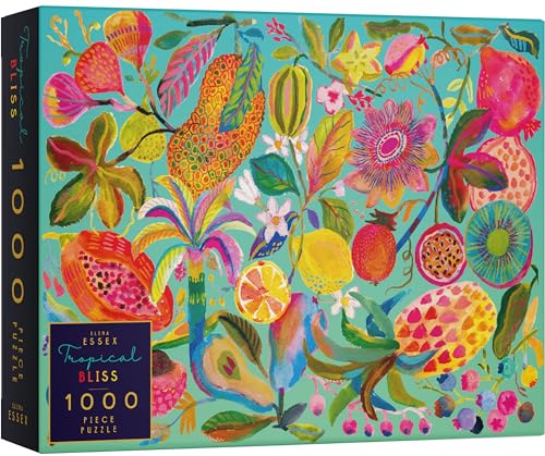 Elena Essex Puzzle - Tropical Frucht/Puzzle 1000 Teile/Puzzle Erwachsene/Puzzel/buntes Obst Blumen Kunst Puzzle/Puzzlegröße 70 x 50 cm von Elena Essex