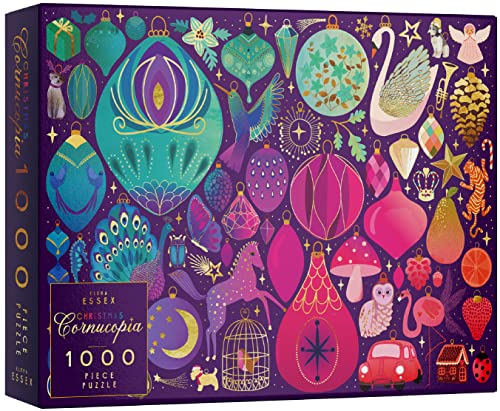 Elena Essex Puzzle Weihnachten - Christmas Cornucopia/Weihnachtspuzzle 1000 Teile/Puzzle 1000 Teile/Puzzle Geschenk Dekorationen/Puzzlegröße 70 x 50 cm von Elena Essex