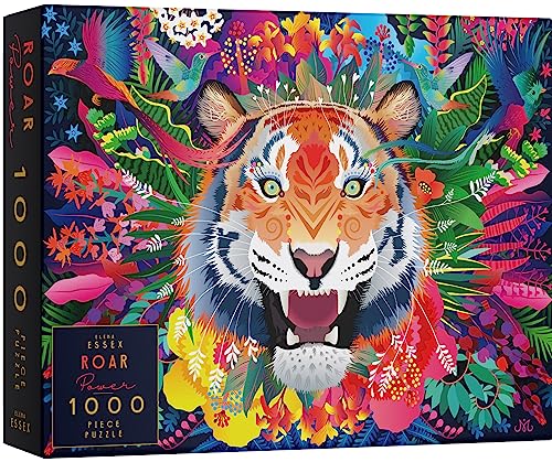 Elena Essex Puzzle - Roar Power/Puzzle 1000 Teile Erwachsene/Puzzel/Schmetterlinge Buntes Cooles Natur Tierwelt/Puzzlegröße 68 x 49 cm von Elena Essex