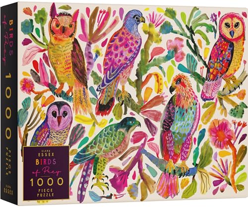 Elena Essex Puzzle 1000 Teile - Birds of Prey/Puzzle Erwachsene/Puzzel/Puzzle 1000 / Buntes florales Vogel Puzzle/puzzlegröße 70 x 50 cm von Elena Essex