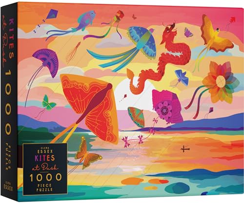 Elena Essex Puzzle 1000 Teile - Woodland Magic, Tropical Frucht, Kites at Dusk, Mother Earth (Kites at Dusk) von Elena Essex