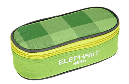 Elephant Mäppchen Jungen Mädchen Federtasche Box Hero Signature Pennal 12727 (Plaid Green (grün)) von Elephant