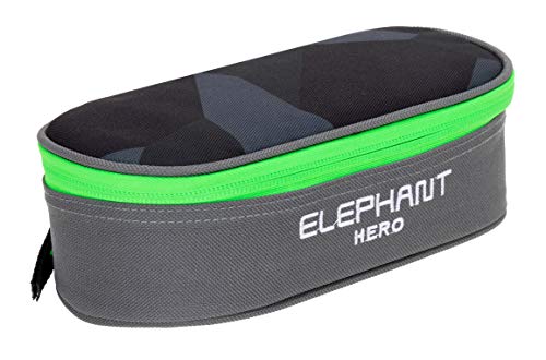 Elephant Mäppchen Jungen Mädchen Federtasche Box Hero Signature Pennal 12773 (Cyber Camo Grün (Schwarz/Grün)) von Elephant