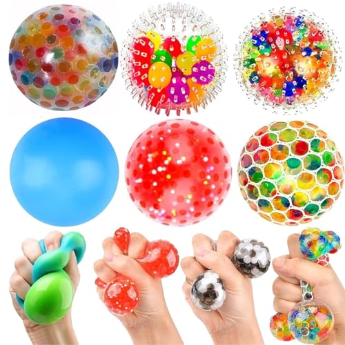 ElevaPulse 6 Stück Stressball Kinder, Antistressball Kinder, Anti Stress Bälle Spielzeug, Stressball Erwachsene, Wutball für Kinder, Squishy Antistressbälle, knautschball, mitgebsel Kindergeburtstag von ElevaPulse