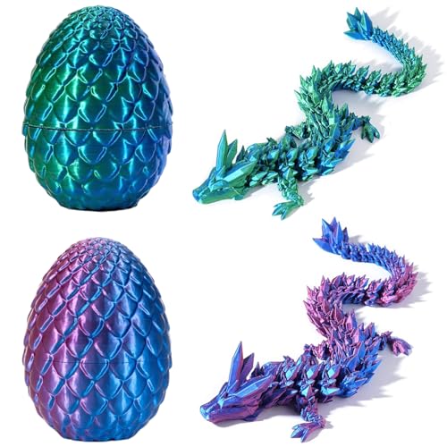 ElevaPulse 2 Stück Ostern Überraschungs Drachenei Figuren, Drachen Figuren, 3D Drache, Drachenei Mit Drache, 3D Drache Im Ei, Drachen Spielzeug, Drachen Ei, 3D Drachen, Für Autos, Büros, Häuser von ElevaPulse