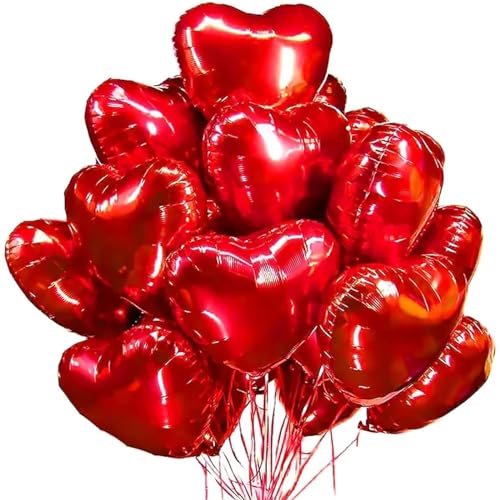 30 Stück 18 Zoll Herzluftballons Hochzeit, Helium Ballons, Herzluftballons Helium, Herz Luftballon, Herzballons Helium, Heiratsantrag Deko, Für Geburtstag Valentinstag Hochzeit Verlobung von ElevaPulse