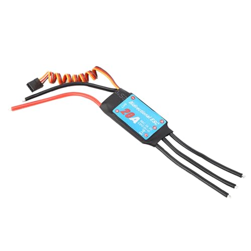 ElgnAura bürstenloser ESC für RC -Fahrzeuge, wegen elektronischer Geschwindigkeitscontroller mit leichtem Design, für RC -Autos, Schiffe und Outdoor -Enthusiasten (20a) von ElgnAura