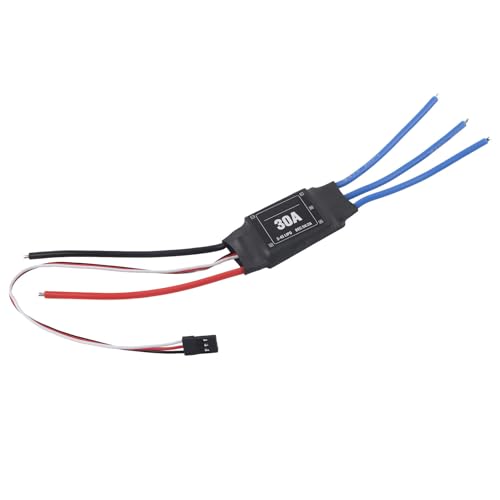 ElgnAura bürstenloser ESC für RC -Fahrzeuge, wegen elektronischer Geschwindigkeitscontroller mit leichtem Design, für RC -Autos, Schiffe und Outdoor -Enthusiasten (30a) von ElgnAura