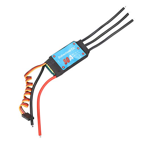 ElgnAura bürstenloser ESC für RC -Fahrzeuge, wegen elektronischer Geschwindigkeitscontroller mit leichtem Design, für RC -Autos, Schiffe und Outdoor -Enthusiasten (50a) von ElgnAura