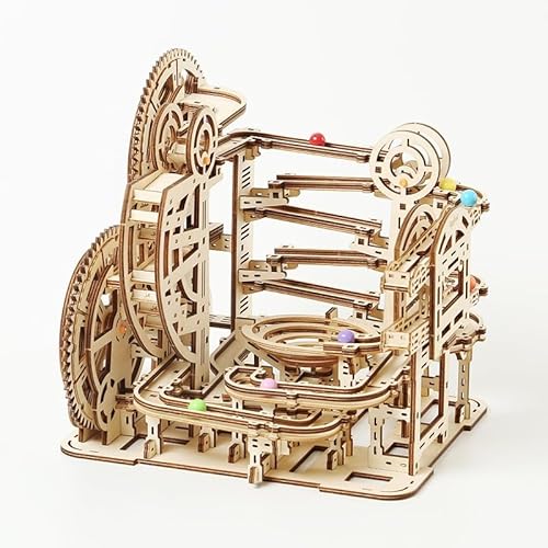 3D Holz Puzzle Marble Maze – DIY Mechanisches Murmelbahn-Modell, Kreatives Bauset für Erwachsene & Kinder, Lernspielzeug mit Zahnrädern, Geschenk für Bastler und Modellbau-Fans, 396 Teile von Eliano