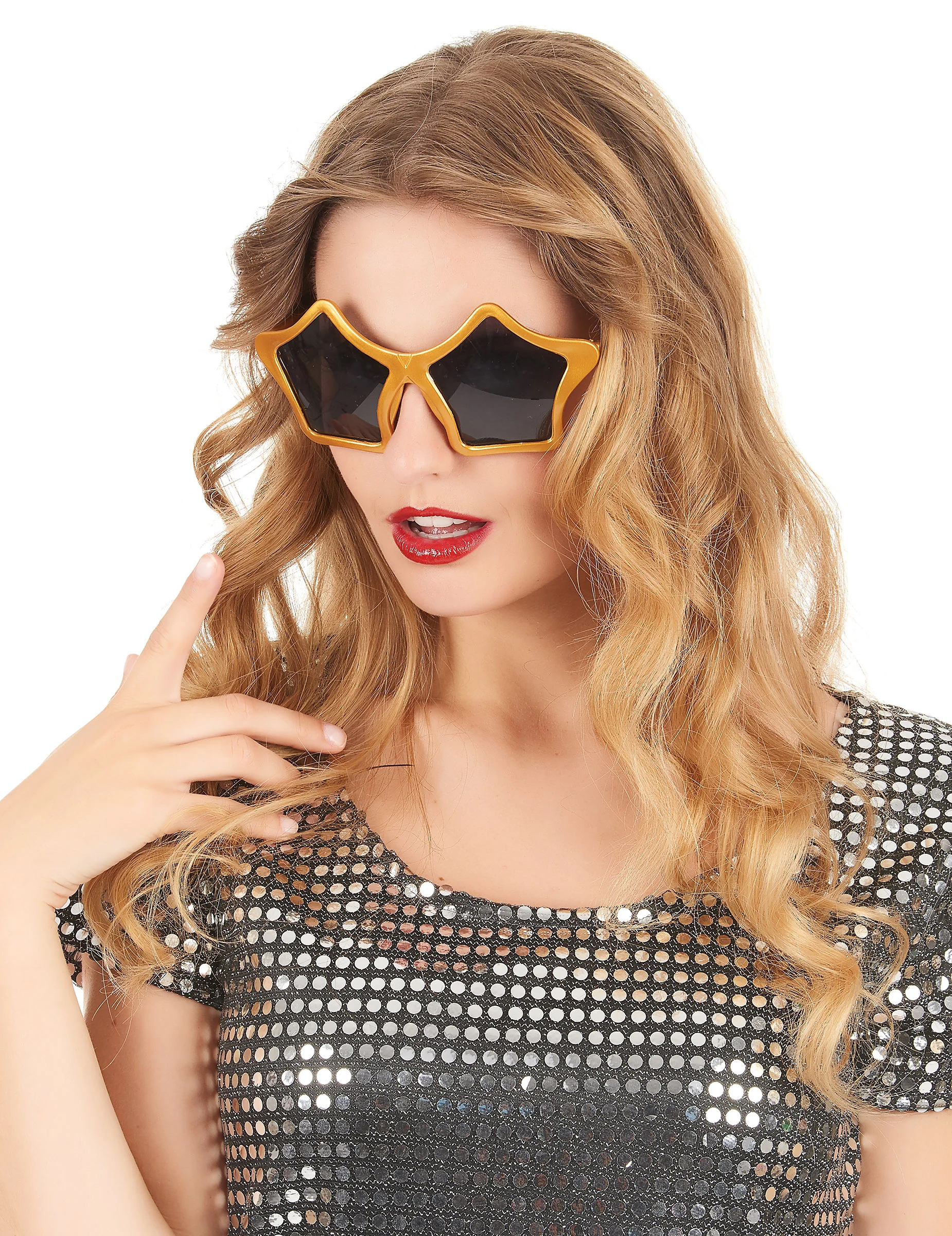 Disco Party-Brille Sterne gold von ATOSA