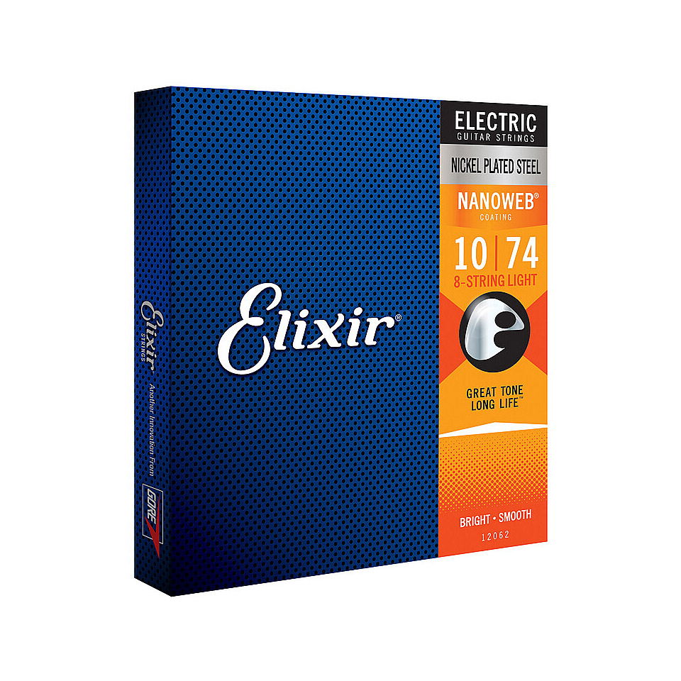 Elixir Nanoweb 8-String Light .010-074 Saiten E-Gitarre von Elixir