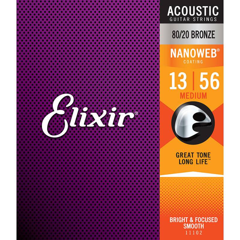 Elixir Nanoweb Bronze Medium .013-056 Saiten Westerngitarre von Elixir