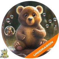 Bear Bubblezz, 25 x 25 cm, 30 Teile, Holz-Puzzle von Elliot GmbH