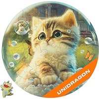 Kitty Bubblezz, 25 x 25 cm, 30 Teile, Holz-Puzzle von Elliot GmbH