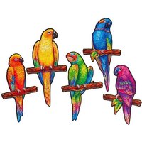 Playful parrots, 49 x 27 cm, 274 Teile, Holz-Puzzle von Elliot GmbH