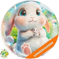 Rabbit Bubblezz, 25 x 25 cm, 30 Teile, Holz-Puzzle von Elliot GmbH