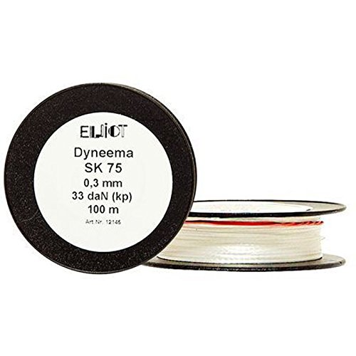 Elliot 1012160 Dyneema-Drachenschnur, 95 daN 100 m 8-Fach geflochten, 0,8 mm von Elliot