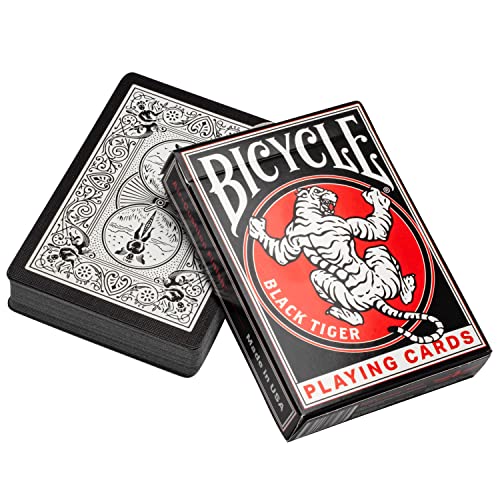 Ellusionist Black Tiger Red Rücken (54 Karten, Pokerformat) von Ellusionist