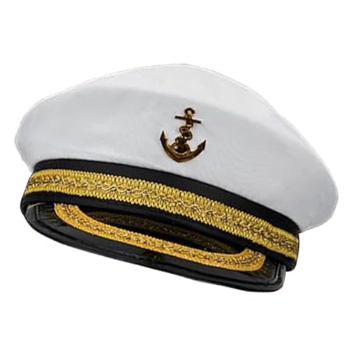 Elnwnnkc Seeleute Captain Hat Für Bühne Captain Hats Captain Kostüm Hat Cosplay Kostüm Seglern Kreuzfahrtfahrten Cosplay von Elnwnnkc