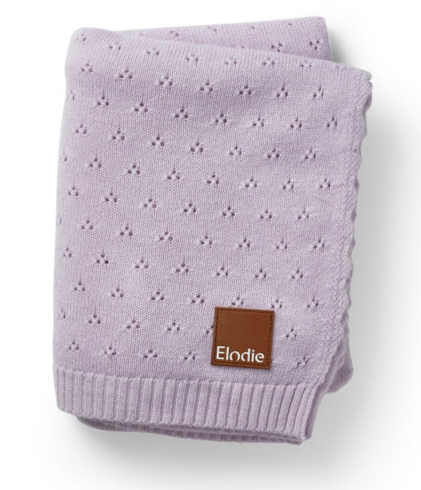 Elodie Lochmuster-Strick Decke 100x75 cm, Lavender Love von Elodie Details