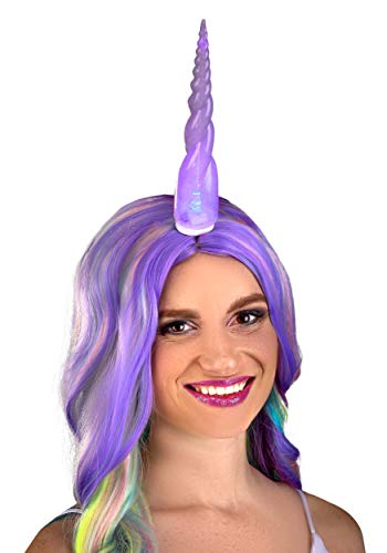 Elope Einhorn Horn, Kostm-Accessoire, Kostm-Horn, Einhorn, Damen (Erwachsene), Silber, Violet von Elope