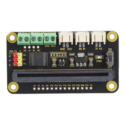 Elprico Microbit-Sensor-Erweiterungs-Entwicklungsplatine, Multifunktionales Roboterzubehör, TPB6612FNG-Treiberchip, Kompatibel für 2-Wege-Motor, 3-Wege-Servo für Kleinwagen, Roboterarme von Elprico