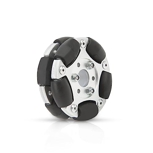 Elprico Roboter Omni Rad, Nylon und Pe Roller 360 Grad Rotation Roboter Omni Rad Ersatz, 3Kg Last Aluminium Legierung 60Mm Omni Rad für Intelligente Roboter Auto DIY Zubehör von Elprico