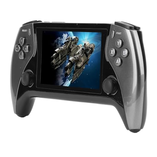 Handheld-Retro-Spielekonsole, 4,3 Zoll IPS 800 X 480 Retro-Videospielkonsole, Unterstützt Externen Controller, 2500 MAh Akku (Black) von Elprico