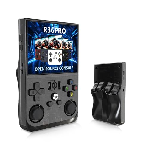 R36PRO Handheld Spielkonsole, 3,5 Zoll 640 X 480 Open Source Retro Spielekonsole, Unterstützt über 60 Emulatoren, Mehrere Spiele, Dual System (128GB) von Elprico