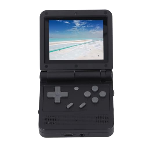 V90 Handheld-Spielekonsole, 3-Zoll-IPS-Retro-Handheld-Spielekonsole, Unterstützt 15 Emulatoren, Unterstützt Bis zu 512 GB Retro-Flip-Spielekonsole für Weihnachtsgeburtstage (16G) von Elprico